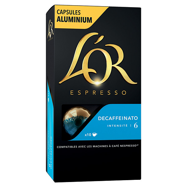 Café L'Or EspressO Decaffeinato, boîte de 10 capsules