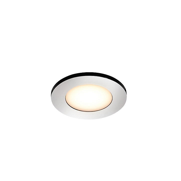 Spot encastrable Leavitt LED intégrée blanc chaud IP44 300lm 4.5W Ø8.5xH.4.7cm chrome GoodHome