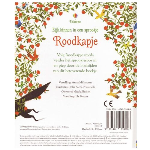Uitgeverij usborne kijk binnen in een sprookje - roodkapje