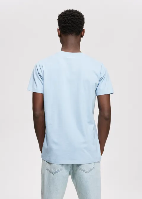 T-shirt met print merk blauw (BLW.BA)