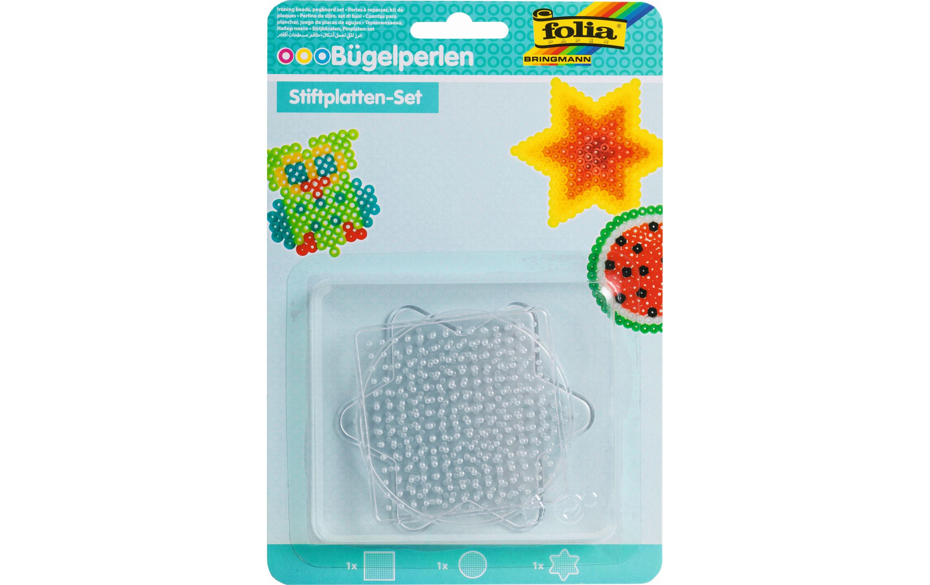 Bügelperlen Platten Stiftplatten-Set WeissSteckplatten-Set