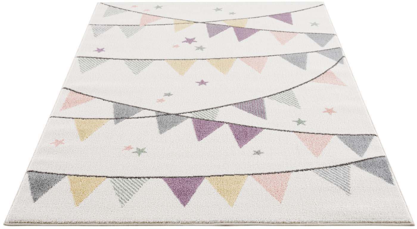 Carpet City Kinderteppich »Anime9381« rechteckig 11 mm Höhe Spielteppich, Wimpel, Weicher Flor, Pflegeleicht, Kinderzimmer