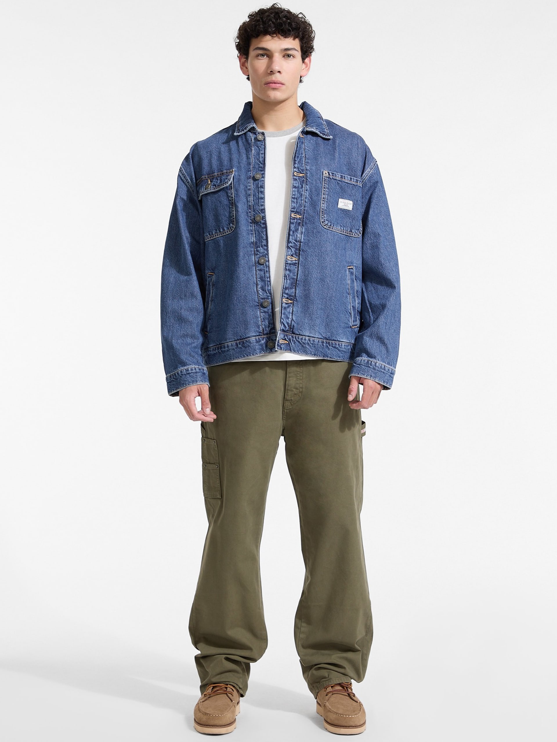 Jaqueta jeans utilitária