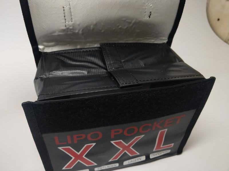 EP LiPo-Tasche XXL 215 x 155 x 115 mm Für sicheres Transportieren, Laden und Lagern von LiPo Akkus