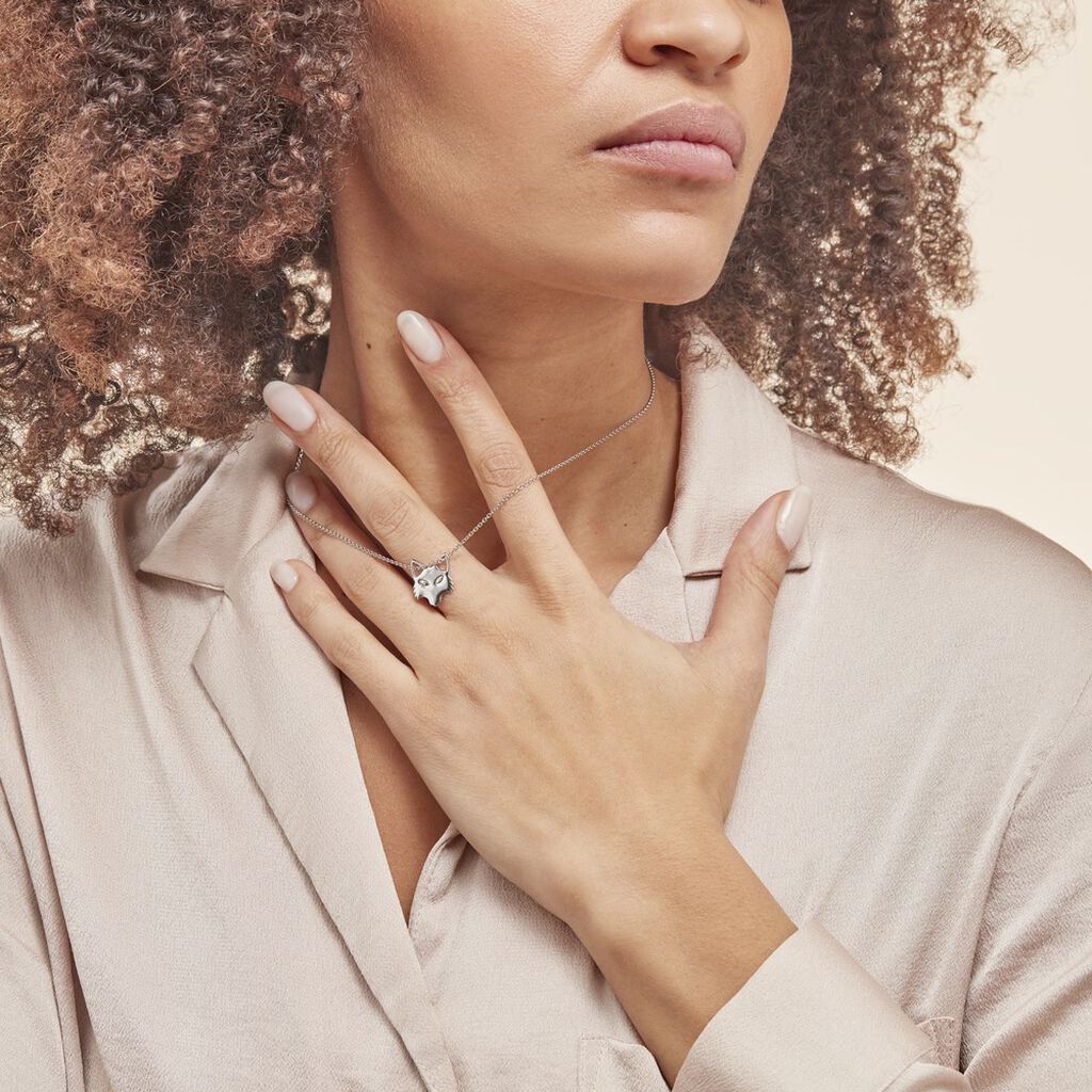 Collier Argent Mechtelt Oxydes De Zirconium