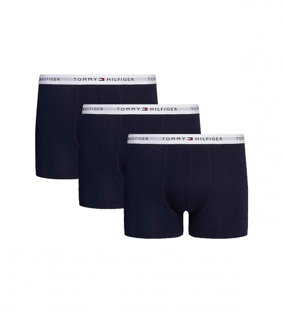 Pacote com 3 cuecas boxer azul-marinho Tommy Hilfiger