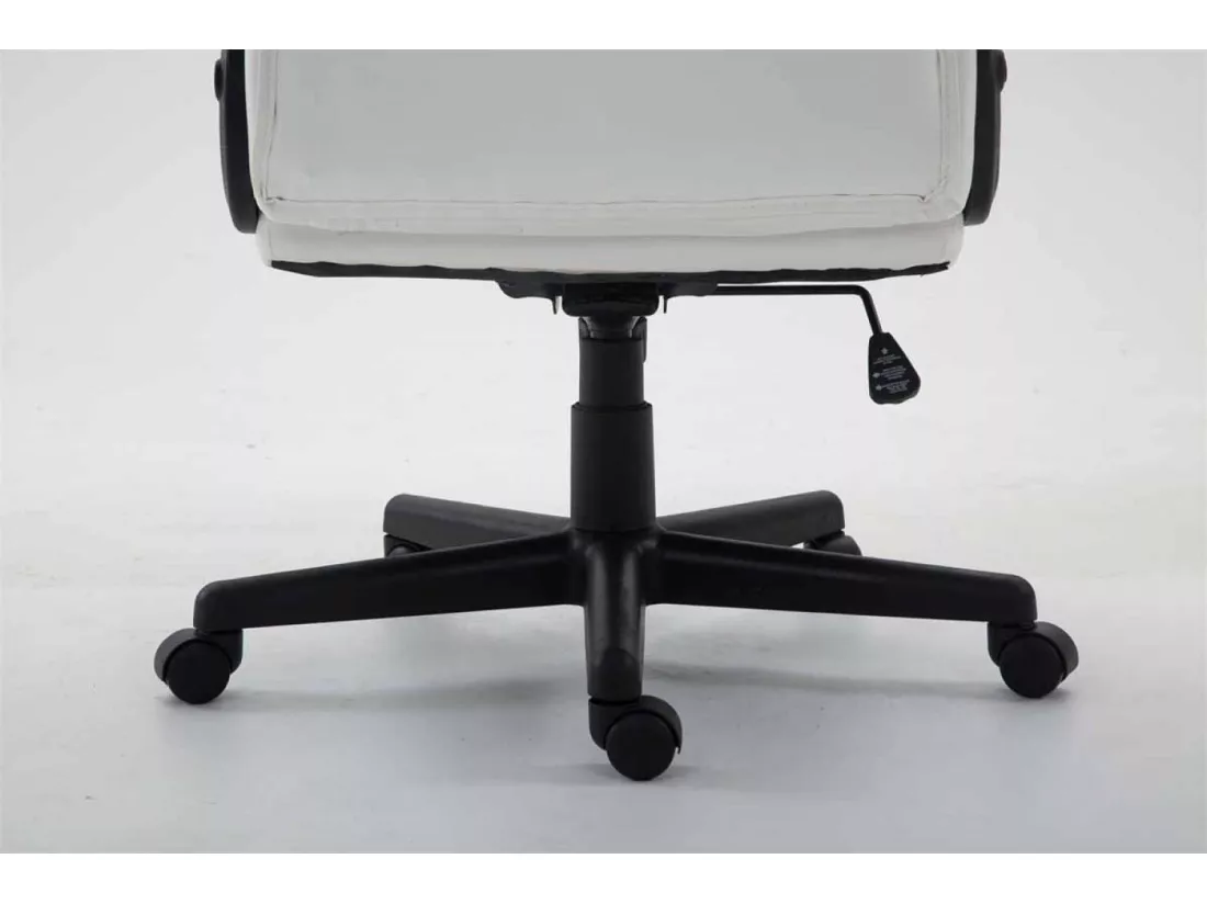 Chaise de bureau - Similicuir & Noir - Blanc - XL Sparta