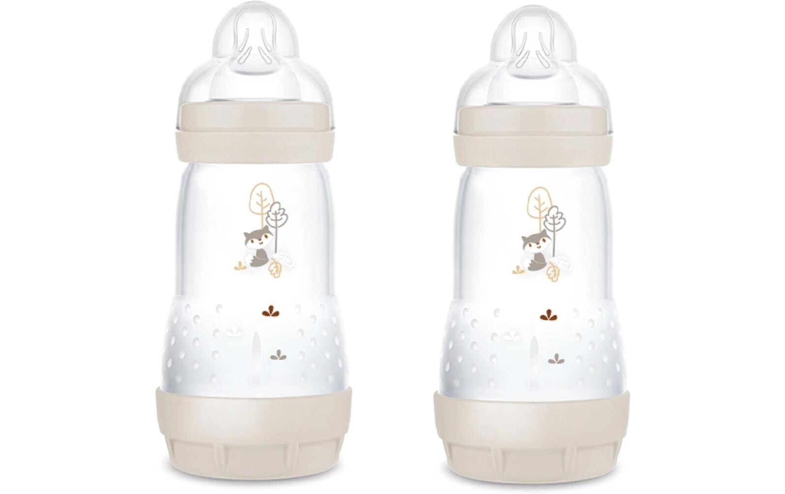 Kunststoffflasche Easy Start 2er Set Beige 260 mlAnti-Kolik-Flasche für Neugeborene