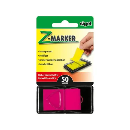 Sigel Z-Marker neonrot, 50 Blatt