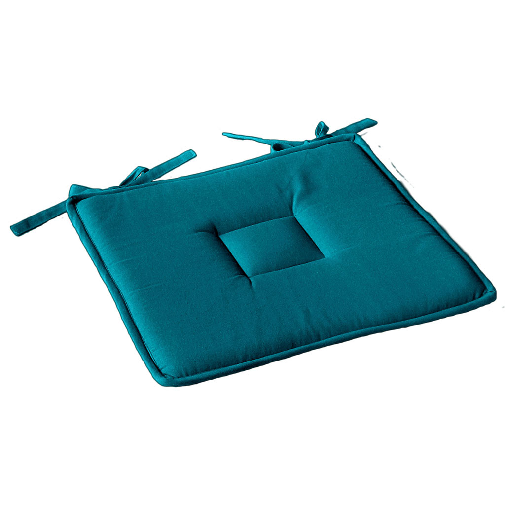 Coussin PANAMA en coton bleu canard 60x60cm