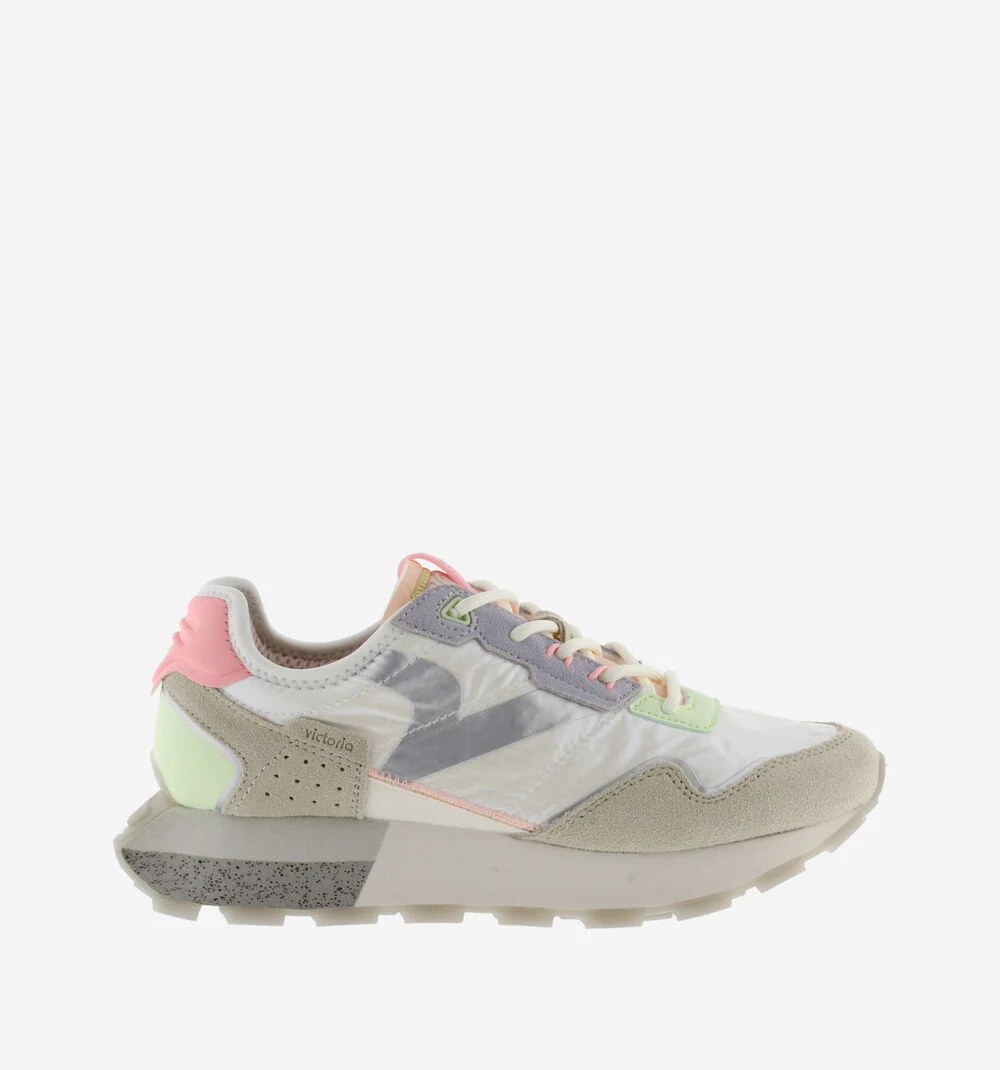 WING - POP METAL NYLON Baskets métallisées pour femme BLANCO