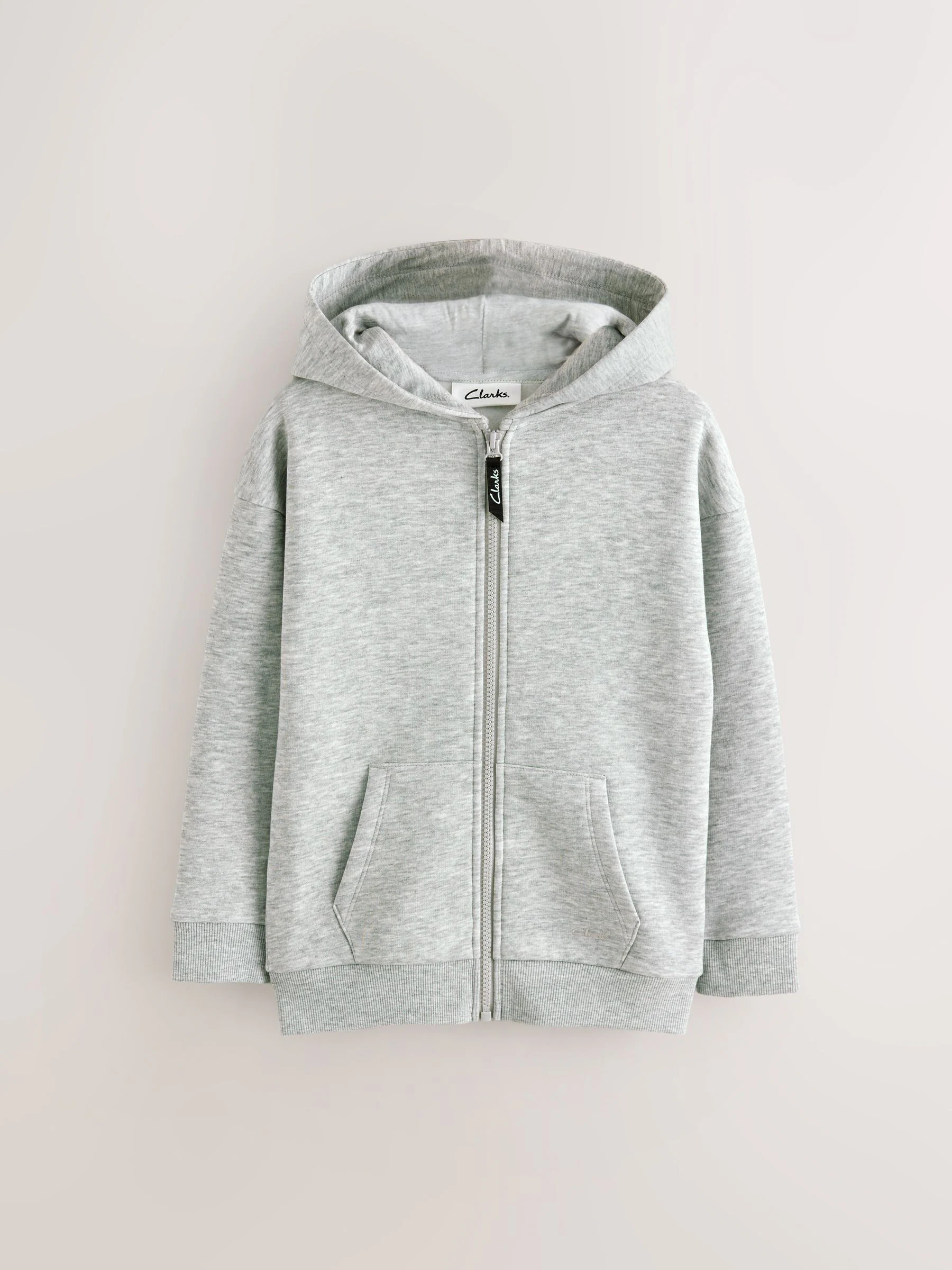 Grijs - Clarks sweat hoodie met doorlopende rits