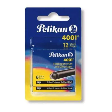 Pelikan Tintenpatronen 4001, schwarz, 12 Stück
