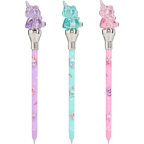 Ylvi kuglepen med lys - unicorn – flere varianter – assorteret