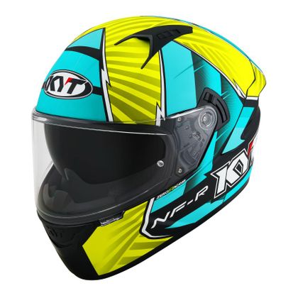 Casque KYT NF-R - XAVI FORES 2021 REPLICA ORIGINAL MATT - Jaune / Vert