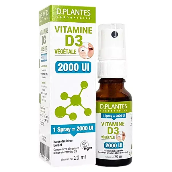 D.Plantes Vitamina D3 2000IU Spray Vegetal 20ml