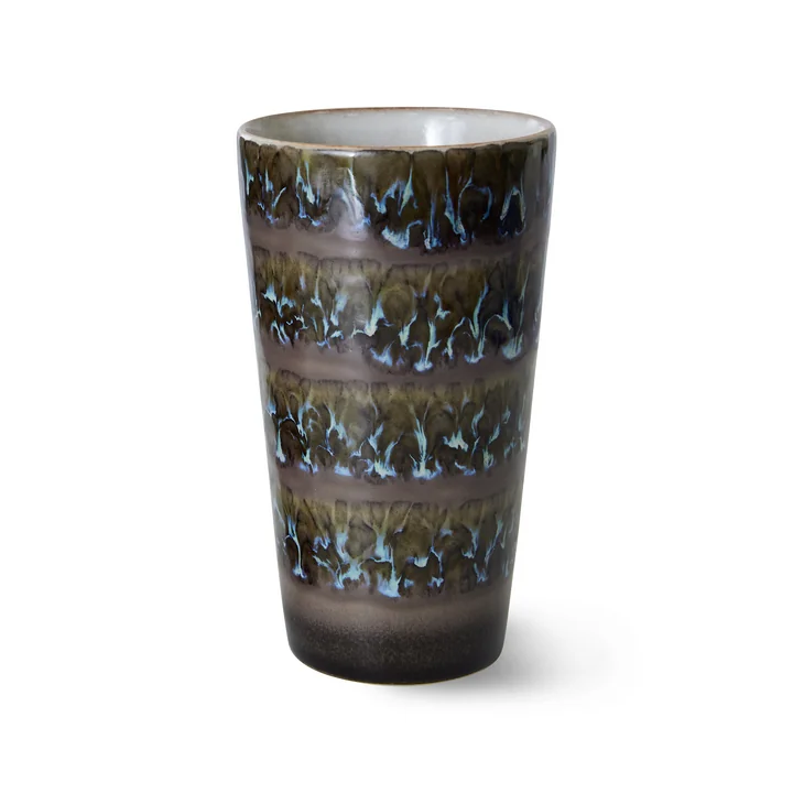 HKliving - 70's Latte Macchiato Becher, 280 ml, fern