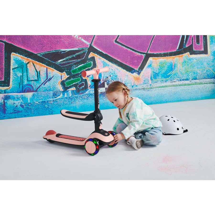 Kinderkraft 2 in 1 Laufrad & Roller Halley Rose pink