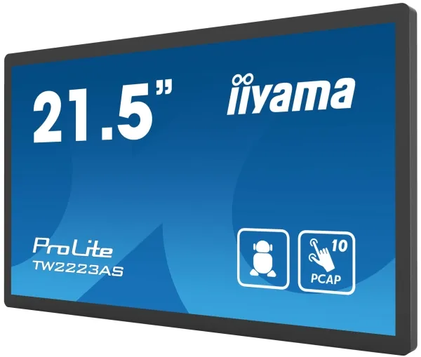 iiyama ProLite TW2223AS-B2 - Android PC - berøringspanel PC 1 RK3399 - RAM 4 GB - SSD - eMMC 32 GB - Cortex-A72   A53 - Bluetooth 5.2, Gigabit Ethernet - Android 12 - skærm: LED 21.5