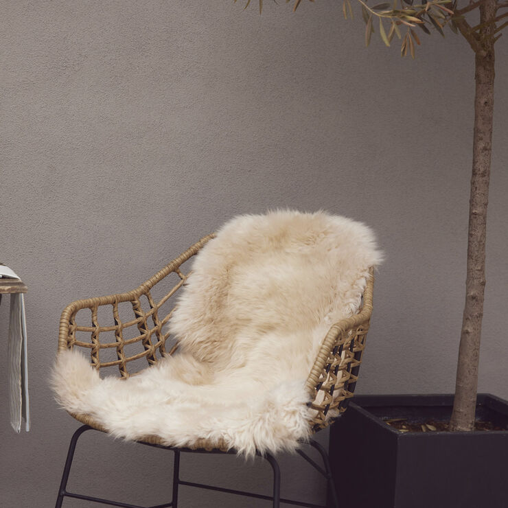 NATURES Collection 90cm-up New Zealand Sheepskin, Long Wool Beige 90x60