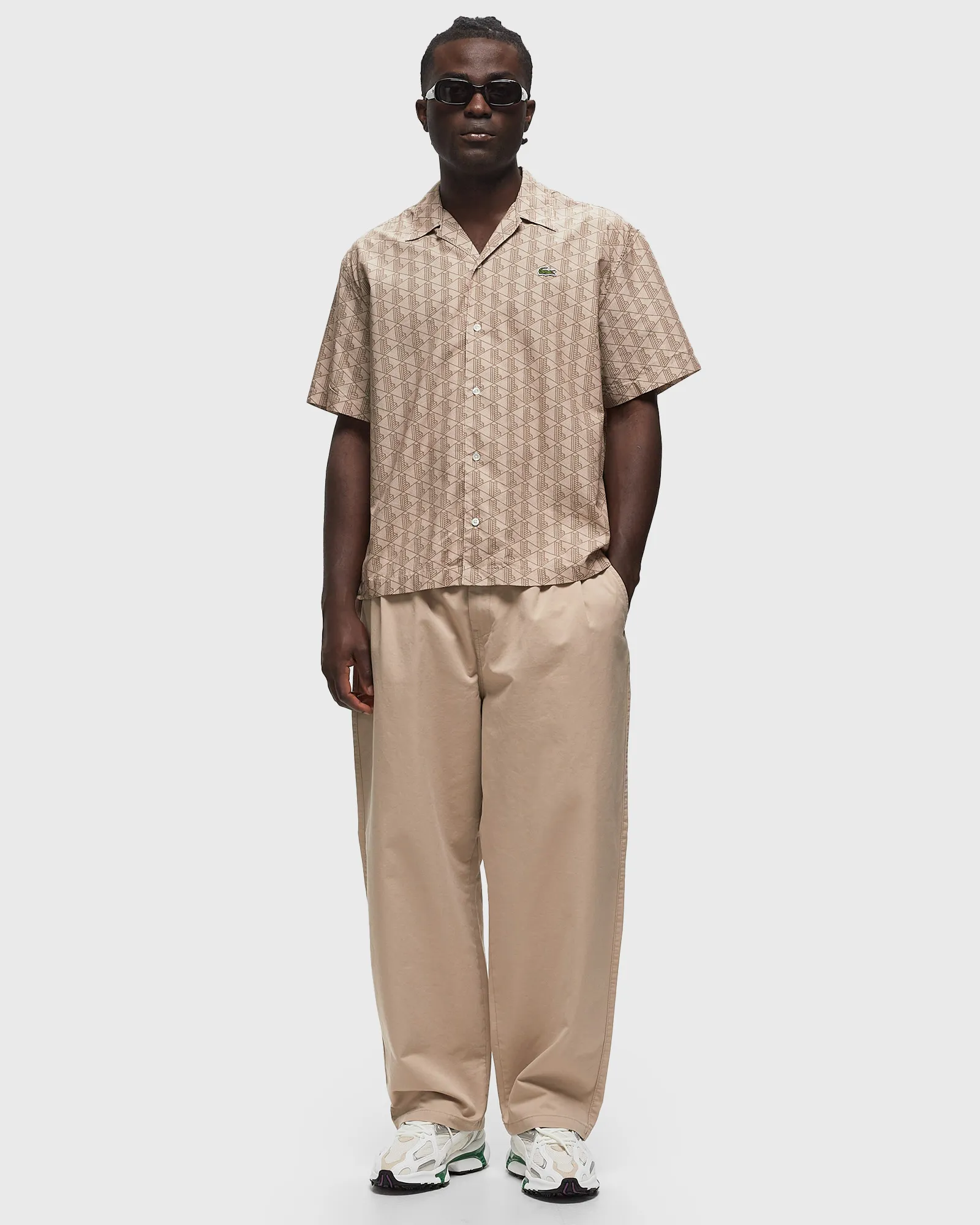 Lacoste SHORT SLEEVED MONOGRAM PRINT SHIRT