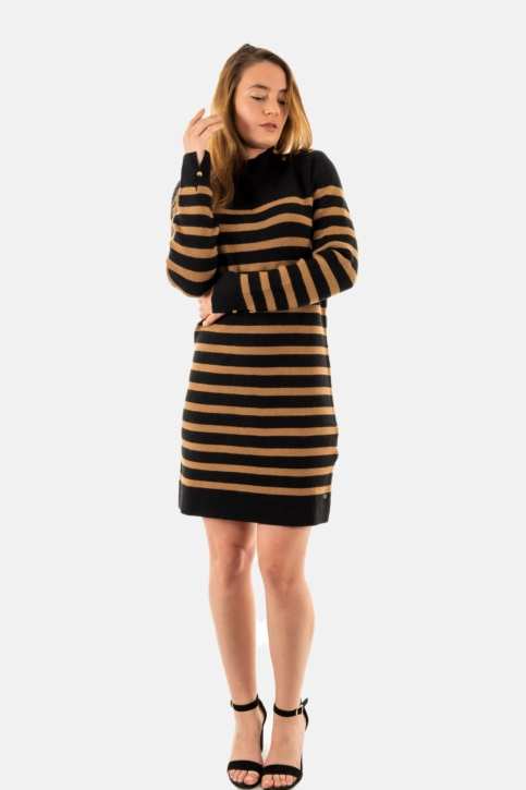 Robe freeman t. porter reliane stripes cv55-s f1120 tobacco brown
