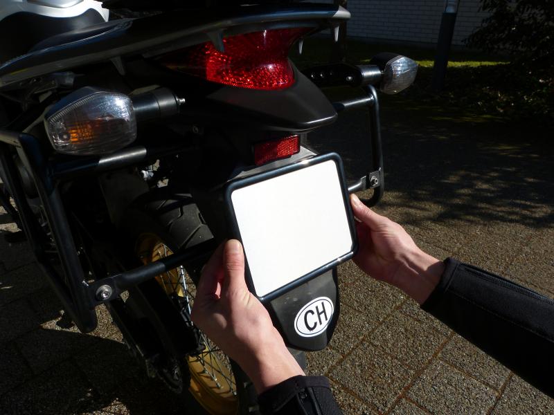 EASYKLICK Kennzeichenhalter Moto Schwarz Für Nummernschild