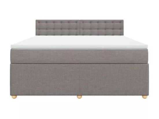 Sommier à lattes de lit avec matelas Taupe 180x200 cm Tissu