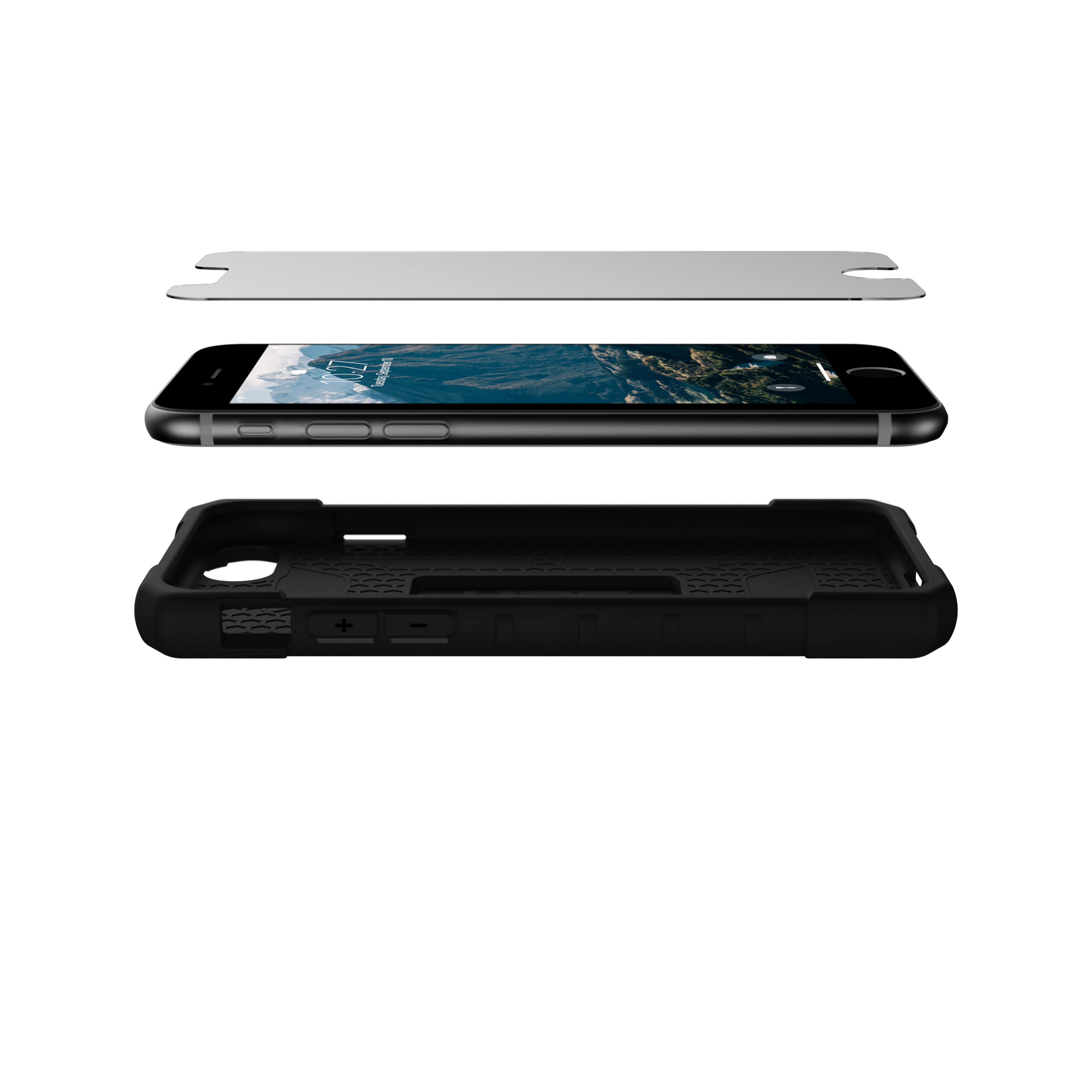 iPhone SE (2022/2020) / 8 / 7 / 6S Shield Panzer Glas Displayschutz Case Friendly (124011110000)