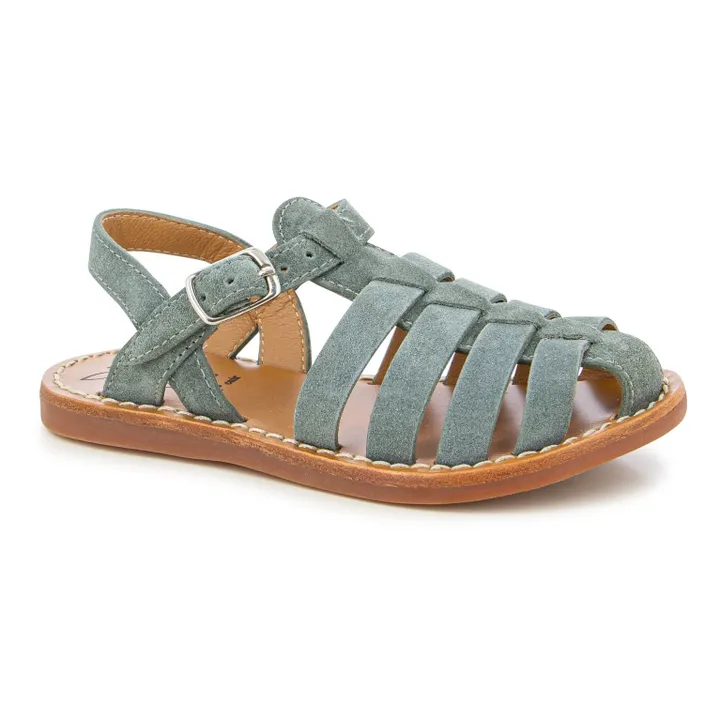 Pom d'Api Sandales Plage-Stitch Dad | Gris souris