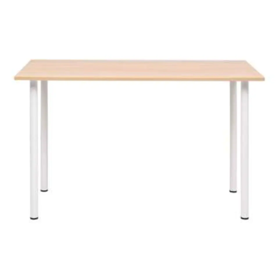vidaXL - Eetkamertafel - Wit - Bewerkt hout