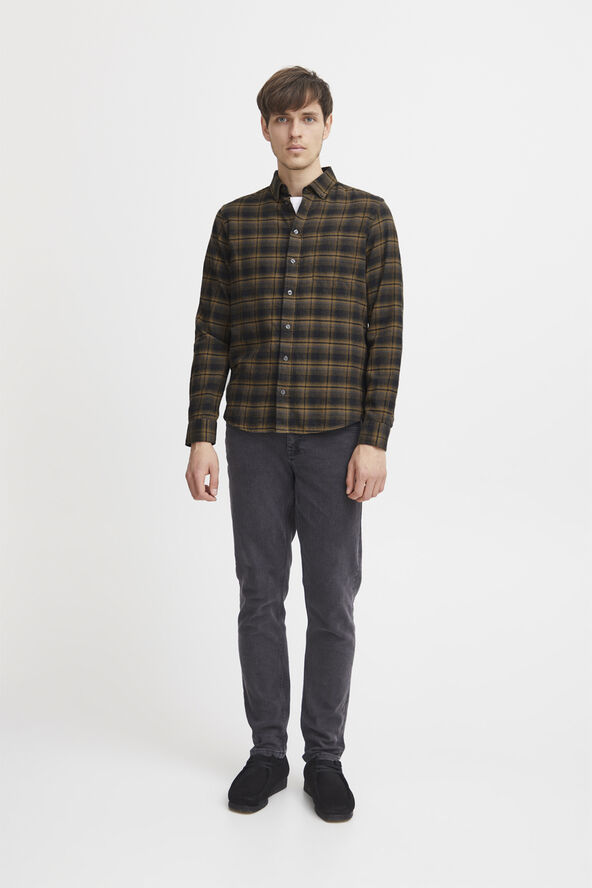Casual Friday CFANTON LS BD shadow checked shirt Breen melange