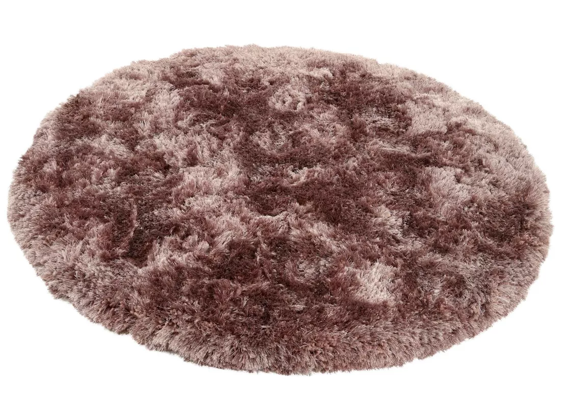 Tapis à poils longs rond Bright Mauve ø 150 cm rond