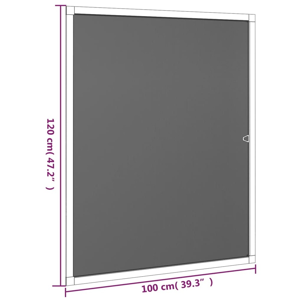 Moustiquaire pour fenêtres anthracite 100x120 cm