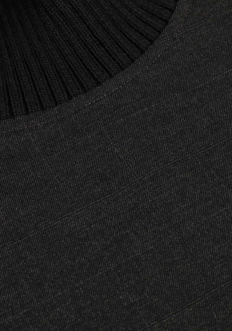 grijze co'couture gilet kaya rib turtleneck vest