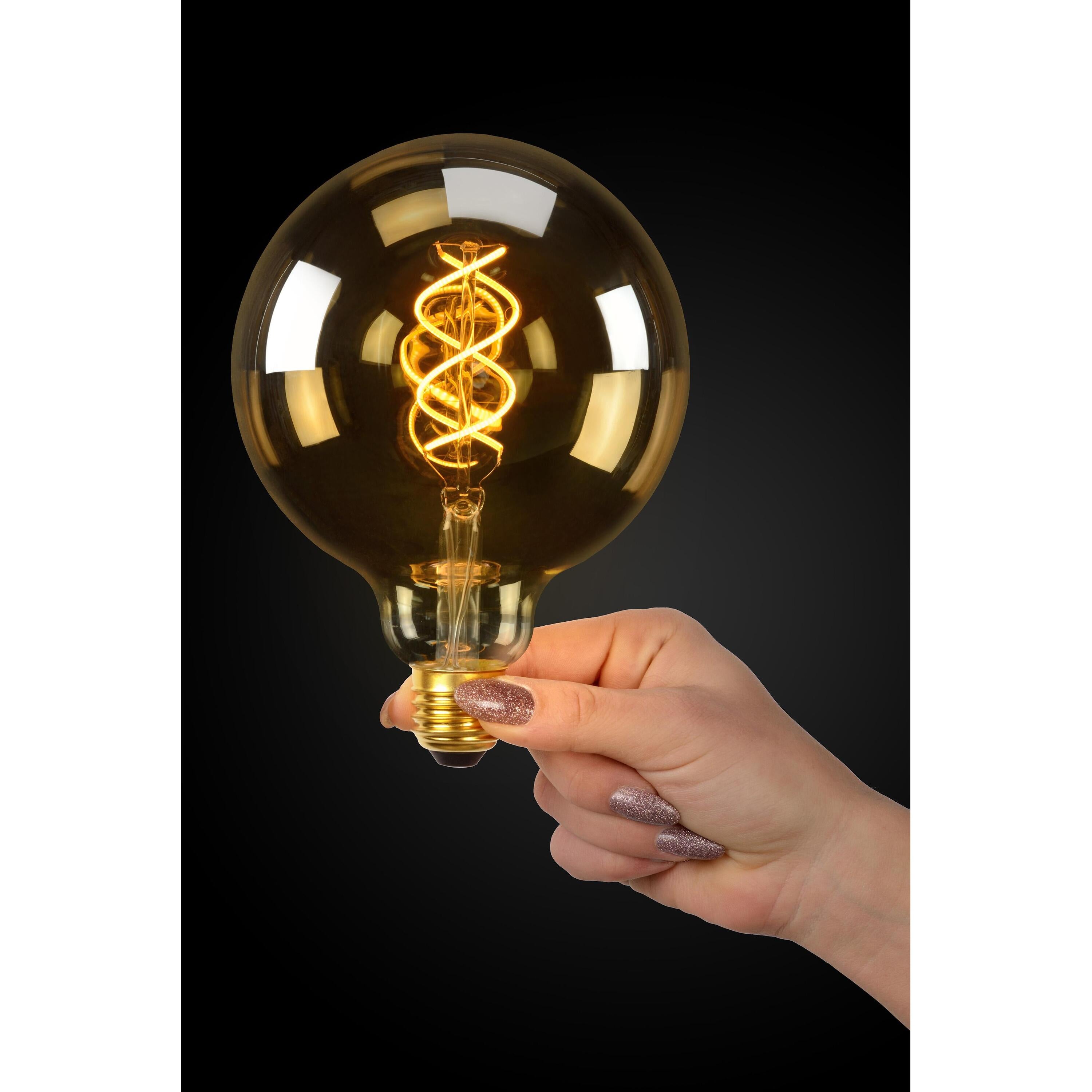 G125 Globe LED lichtbron E27 Ã125 5W 2200K amber dimbaar