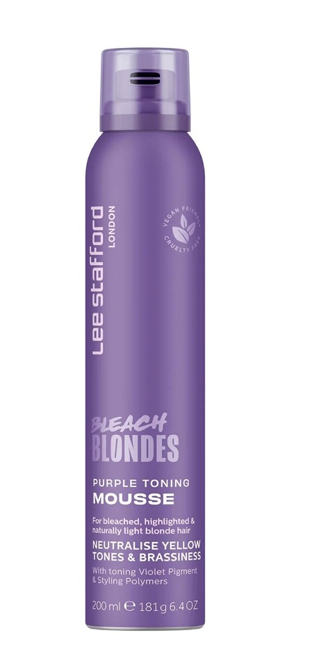 Lee Stafford - Bleach Blondes Purple Toning Mousse 200 ml - Hårmousse