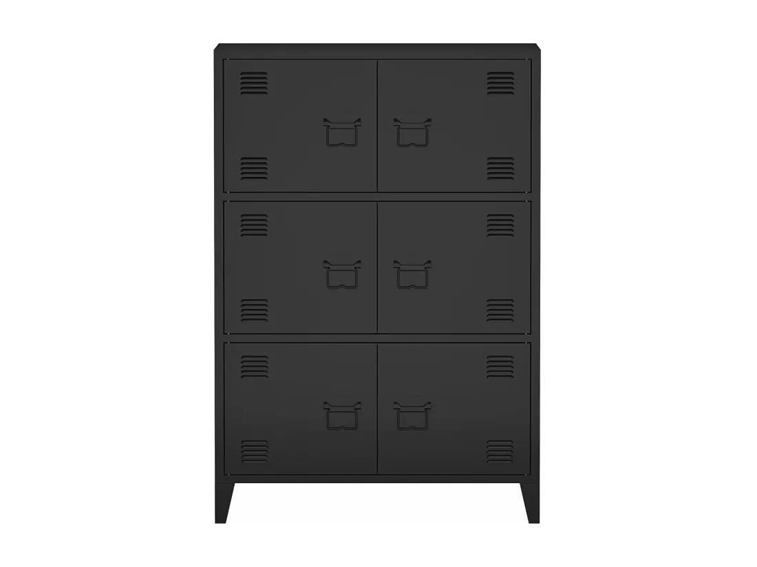 Armoire de bureau casier argentée 80 x 40 x 113 cm 03_0006325