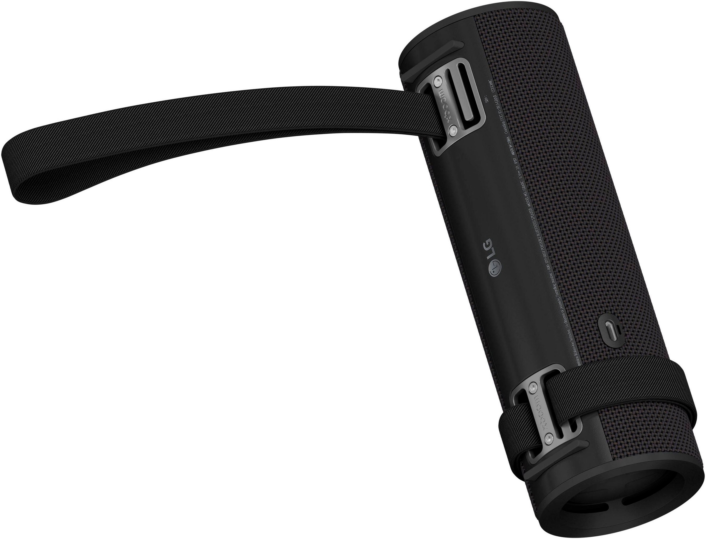 LG Bluetooth-Speaker »xboom GRAB« 1.1 (Bluetooth Apple Siri | Beleuchtungseffekte | EQ Modi | Extra Bass | Google Assistant | Lautstärkeanpassung | Multipoint Anbindung | Wireless Party Connect 30 W)