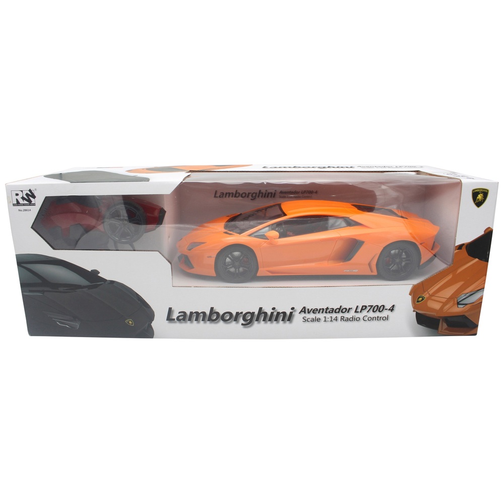 Ferngesteuertes Lamborghini Aventador Coupé im Maßstab 1:14, orangefarbenes Auto