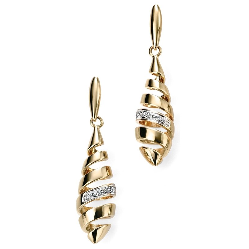 Boucle d'oreille diamant en Or 375/1000