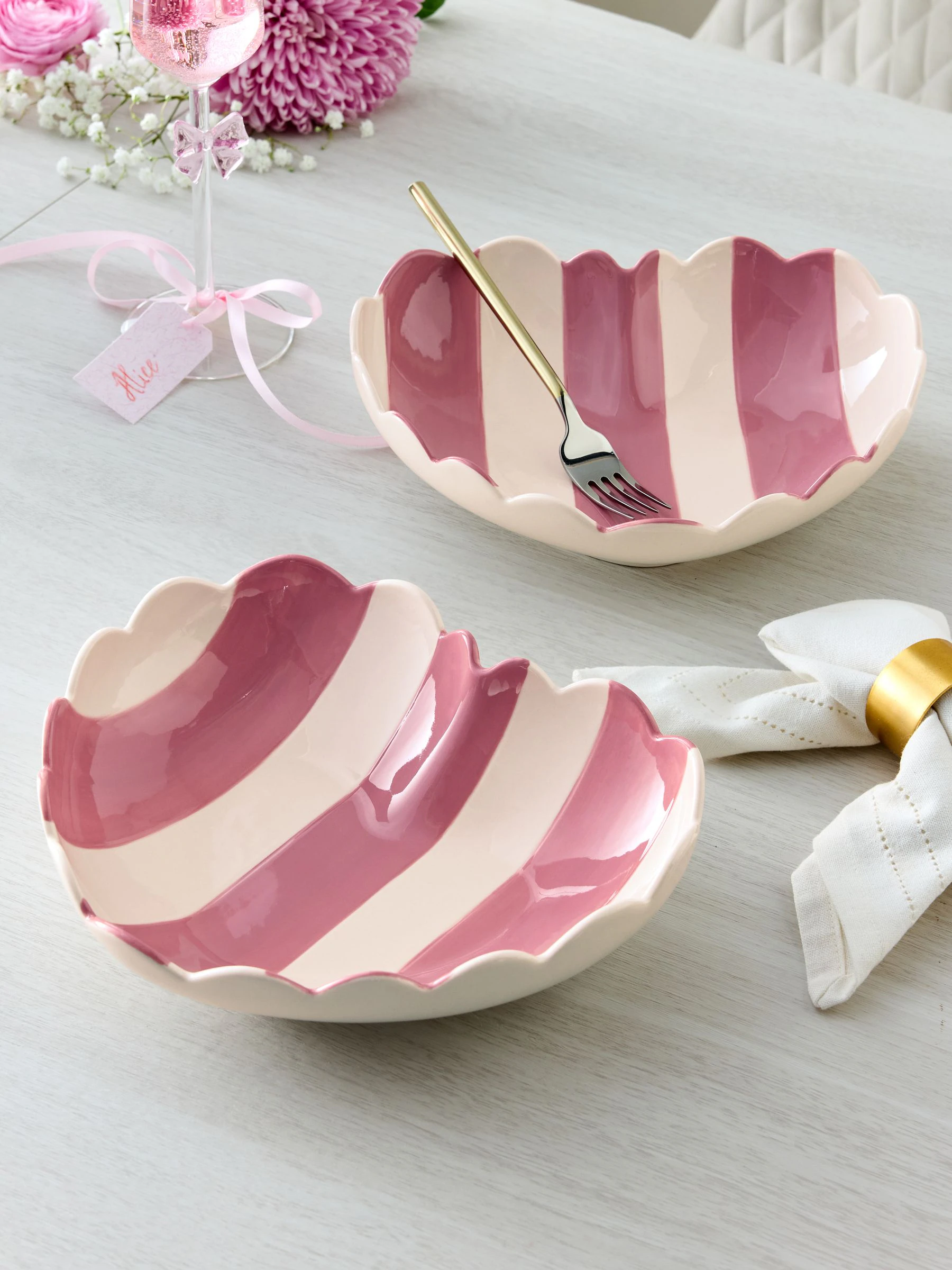 Set of 2 Heart Pasta Bowls
