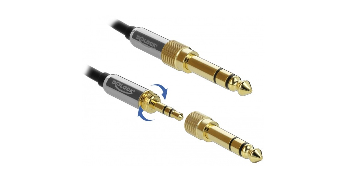 DeLOCKStereokabel 3,5 mm 3 Pin-stekker > 3,5 mm 3 Pin-stekker  (Zwart, 3 meter)
