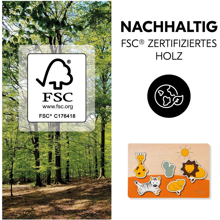 hauck Steckpuzzle Puzzle N Fit Safari