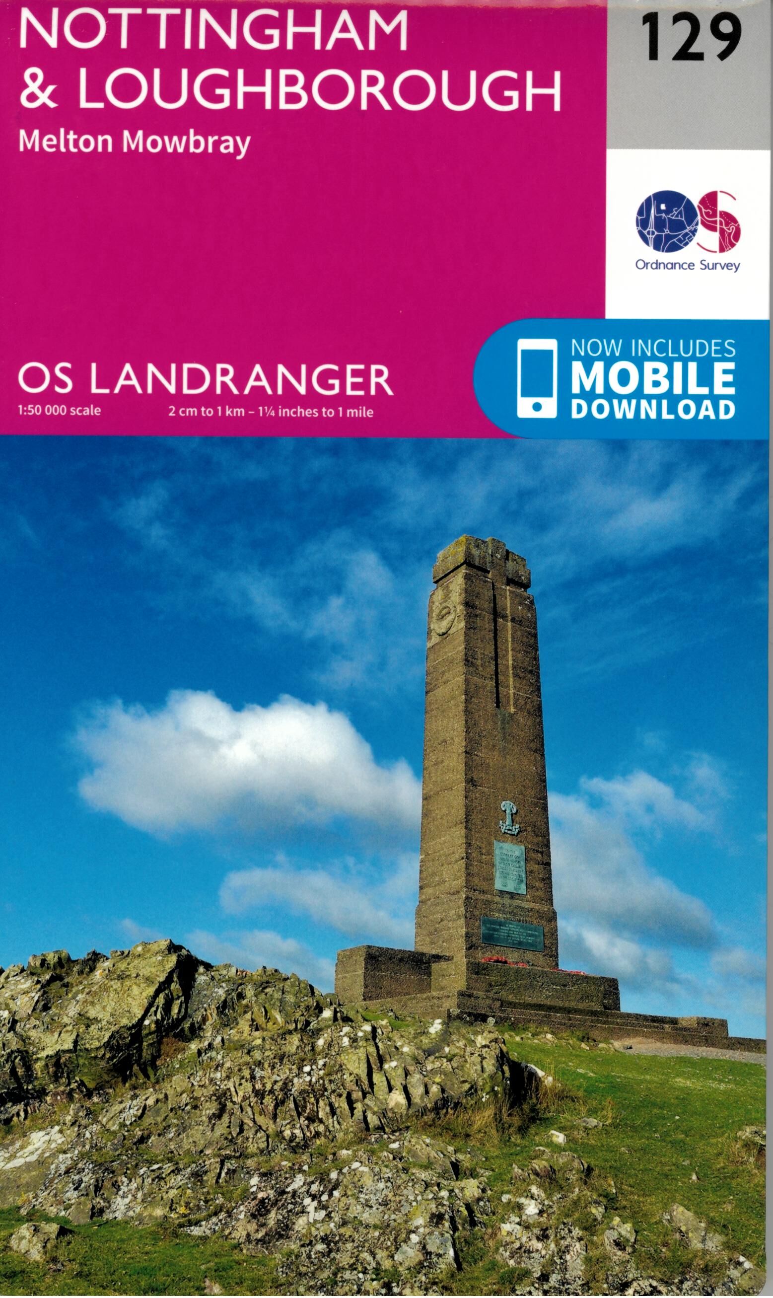 ORDNANCE SURVEY - 129 GB NOTTINGHAM 1 50 000