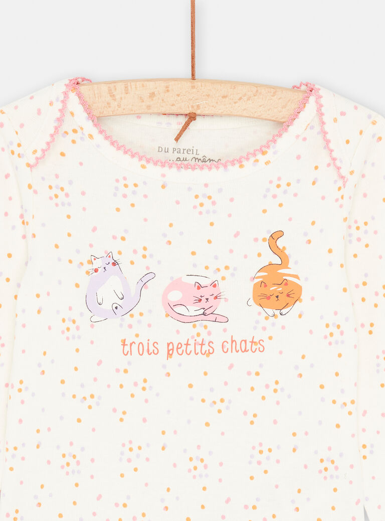 Body écru à imprimé à pois