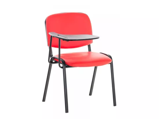 Chaise de salle à manger - Similicuir & Métal noir mat - Rouge - Ken mit Klapptisch