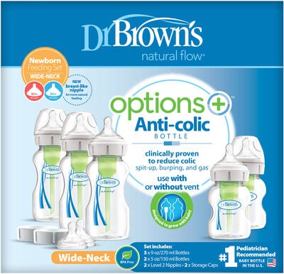 Dr. Brown's Options+ Bred Hals Startsett Nyfødt