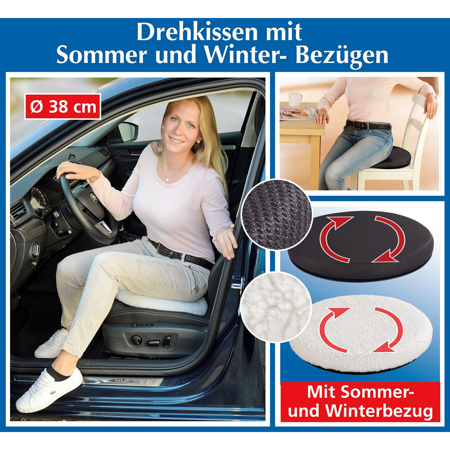 Drehkissen mit 2 Wechselbezügen