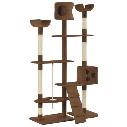 Arranhador para gatos com ganchos, marrom